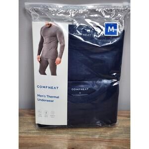 Comfneat Mens Medium Thermal Underwear Tops Pack Of 2 Navy